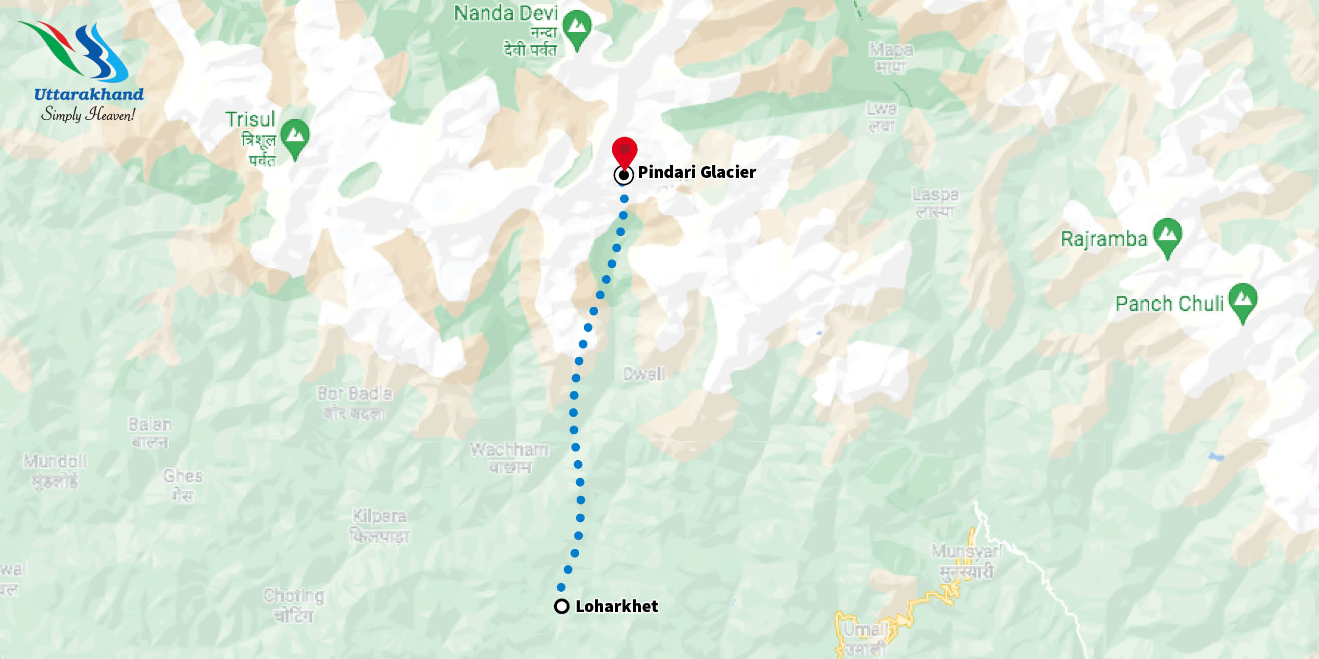 Pindari Glacier trek_MAP